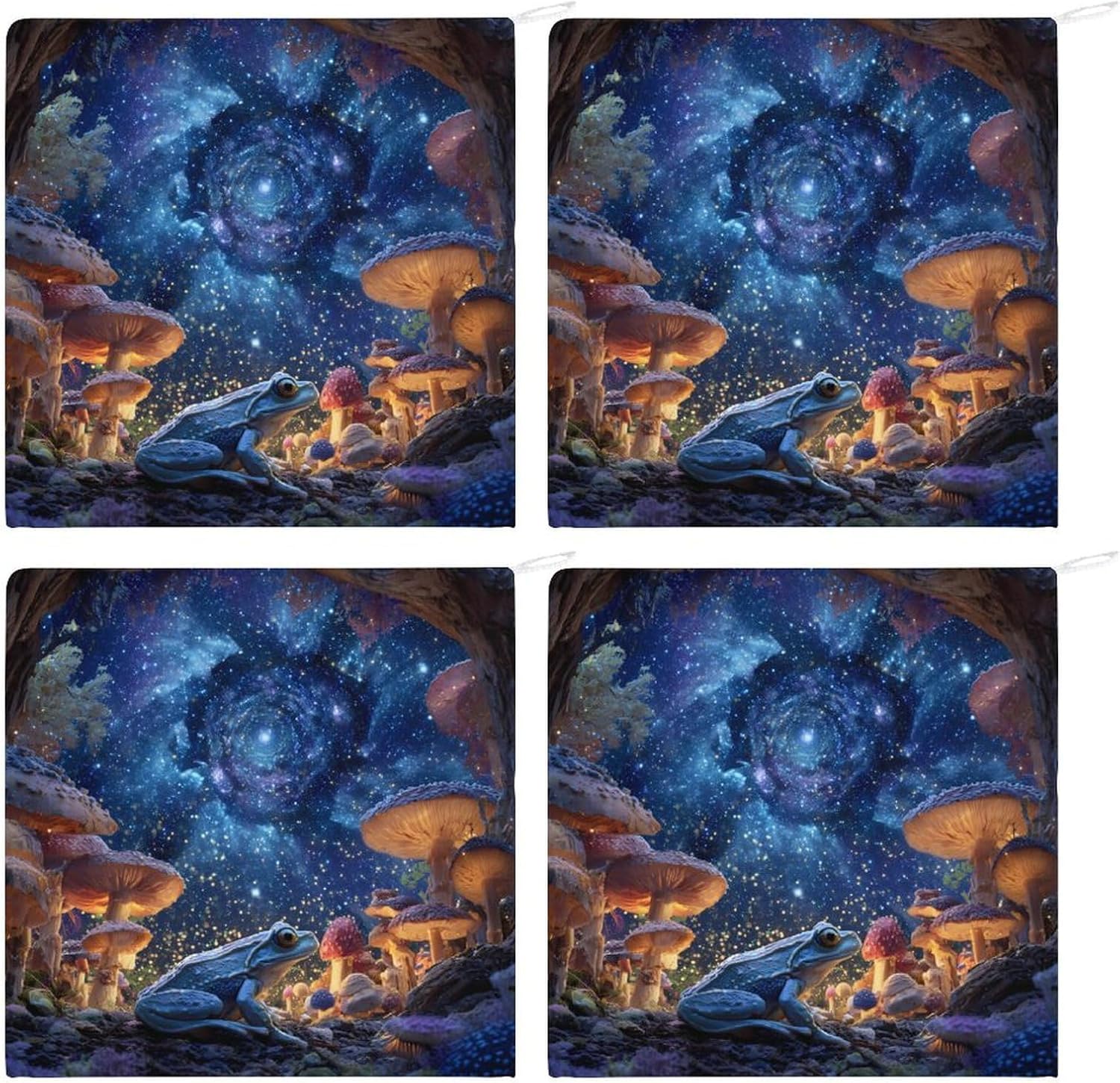 Magic Mushroom Frog Hand Towels for Bathroom Handkerchief | Absorbent,with Hanging Loop,Kitchen Towels,for Home Hotel,Soft