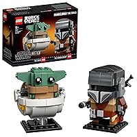 LEGO Star Wars Il Mandaloriano e il Bambino, Modellini da Costruire di Brickheadz con 'Baby Yoda'