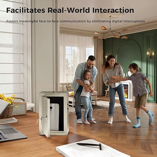 Miniatura 2 de OSKIE Caja de tiempo de inactividad para teléfono almacenamiento con cerradura para teléfono inteligente para el hogar y la oficina, organizador de