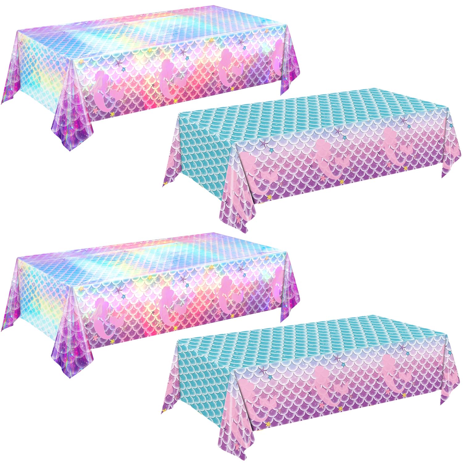Photo 1 of NKPDAXM Mermaid Tablecloths (4 Pack)