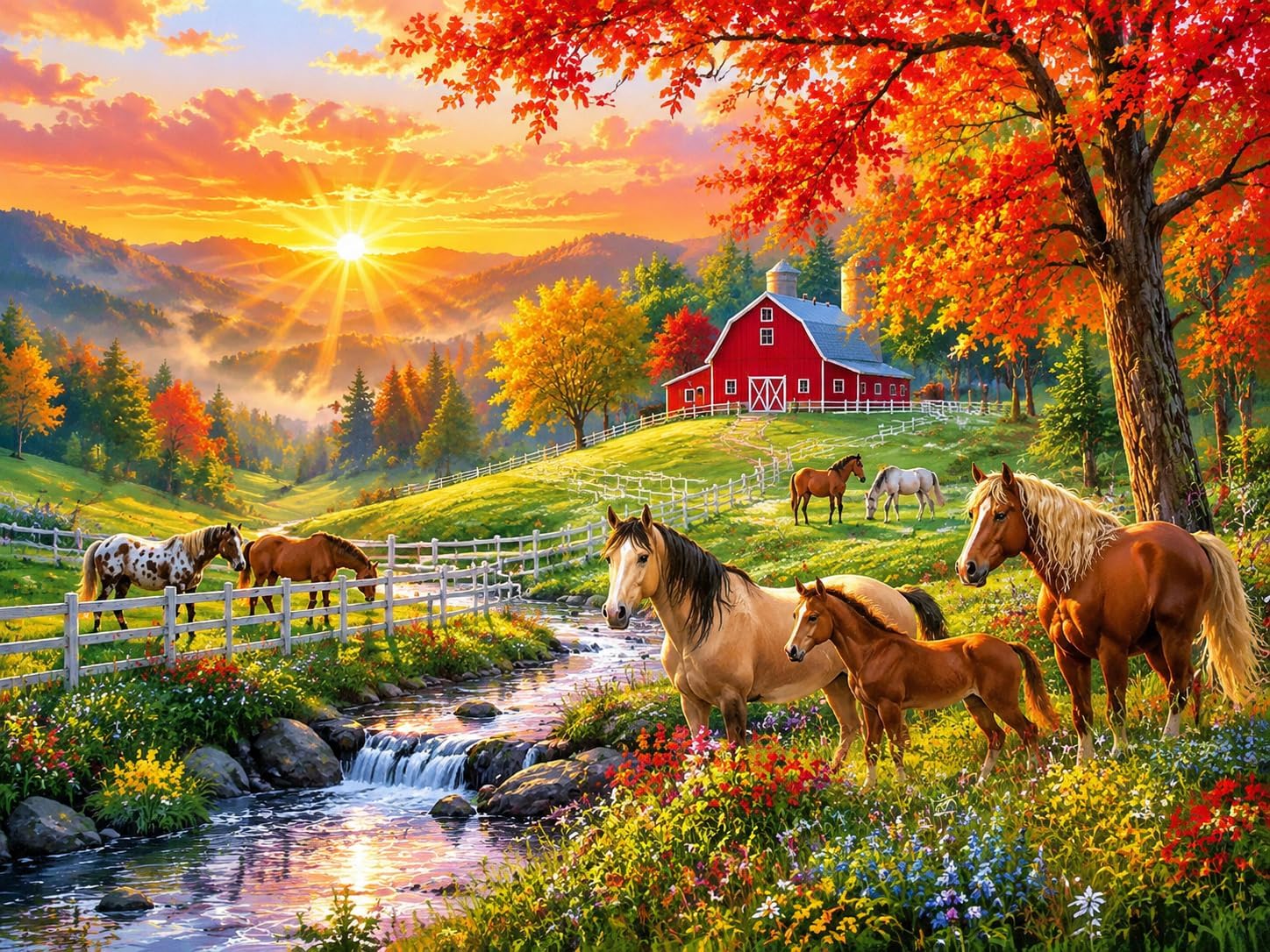 35 Piece Wooden Puzzles - Autumn Farm - Jigsaw Puzzles for Adults, Each Piece is Unique, Perfect Leisure Jigsaw Puzzle - for Puzzles Collectibles