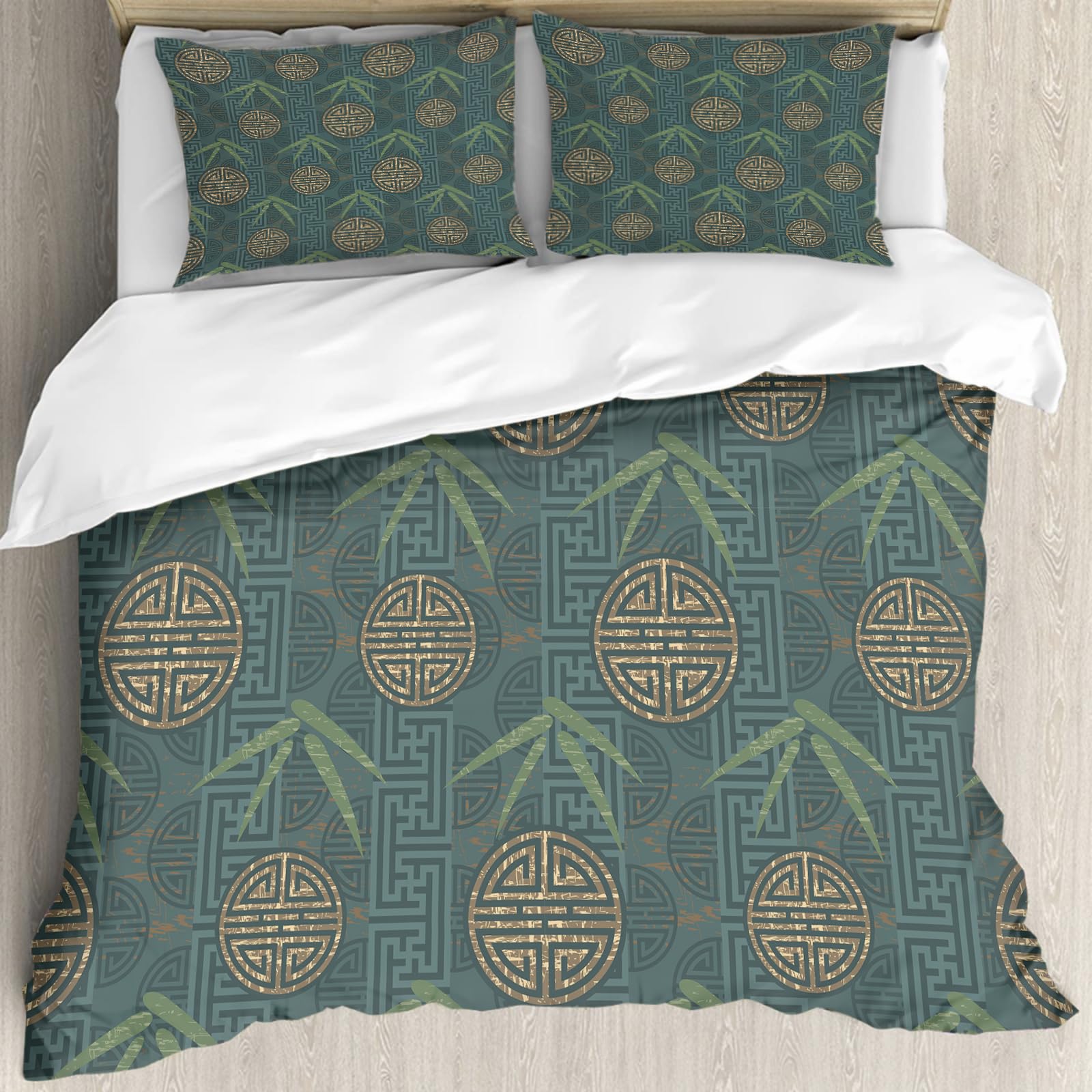 Housse de couette en bambou 228x264cm avec motifs orientaux
