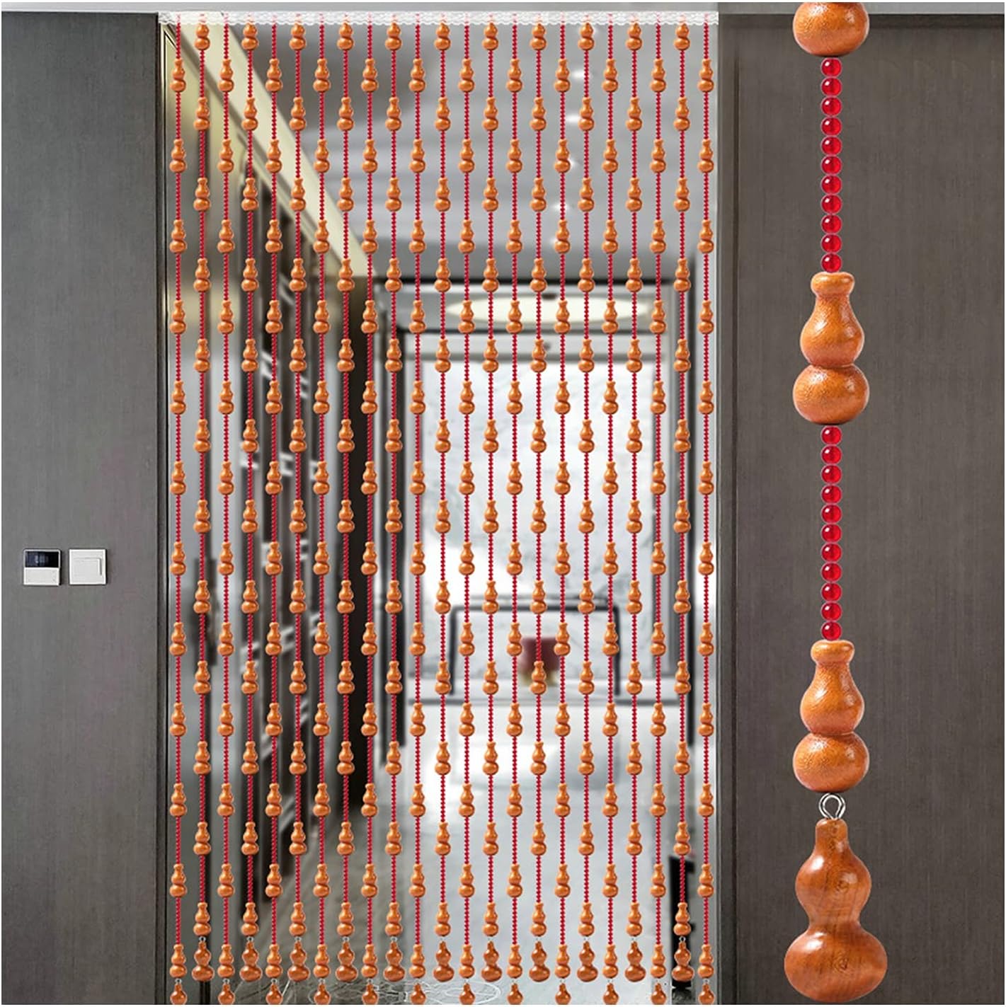 Ventilation Indoor Partition Screen Used for Hotel Porch Bedroom Living Room 3 Colors Customizable (Color : A Size : 140x160cm 56 Strands) (B 100x160cm 40 Strands)