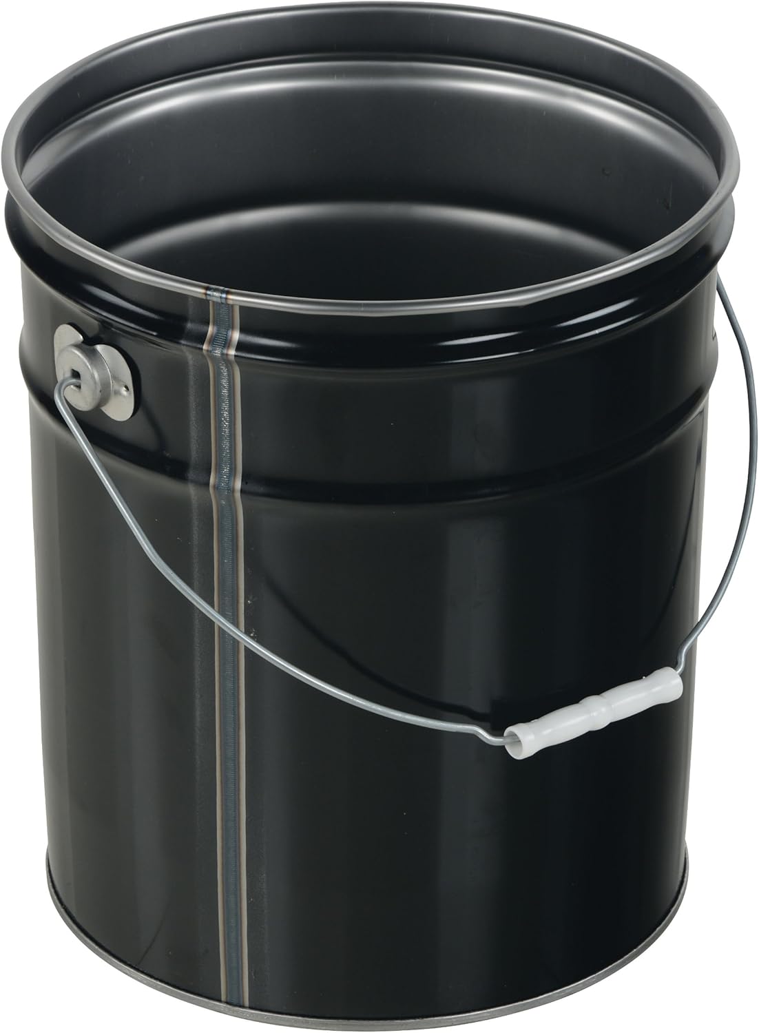 Vestil PAIL-STL-RI Steel Open Head Pail with Handle, 5 gallon Capacity, Black : Industrial & Scientific