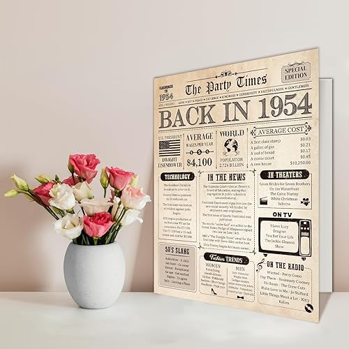 Miniatura 4 de Qiliji Tarjeta vintage de cumpleaños 70, tarjeta jumbo de 70 cumpleaños para hombres y mujeres, divertido regalo de fiesta de cumpleaños de 70 años