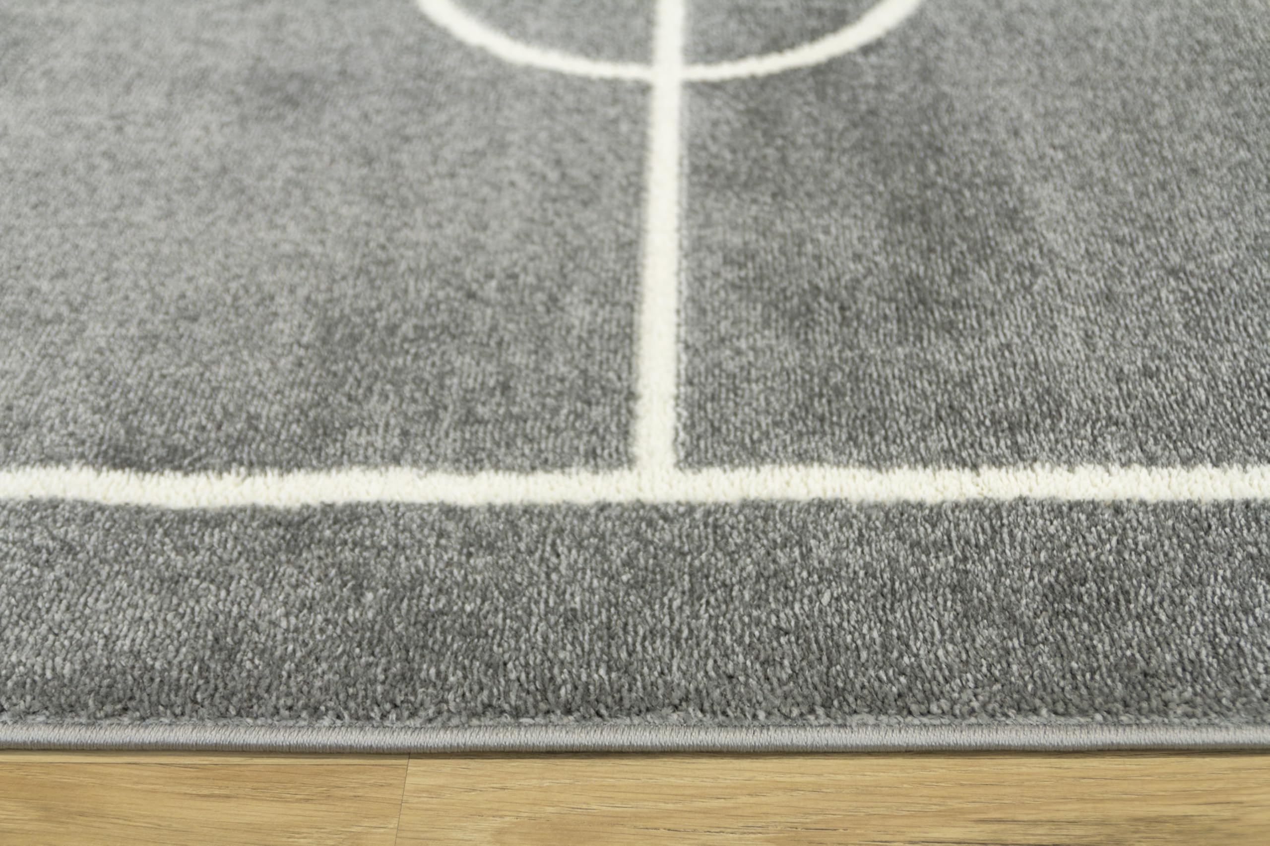 Lima rechteckig Grau Kids Carpet Feld, Fußball 140x190 cm, Kinderzimmer, Kurzflor Teppiche Jungen, Spielteppich Kinder Babyzimmer Tepich, Teppich Schlafzimmer,Teppiche Gegend, Wohnzimmerteppich