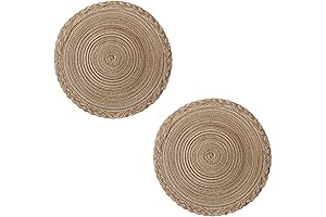 Heat-Resistant Dining Placemats Set of 2 - Perfect for Round Kitchen Tables