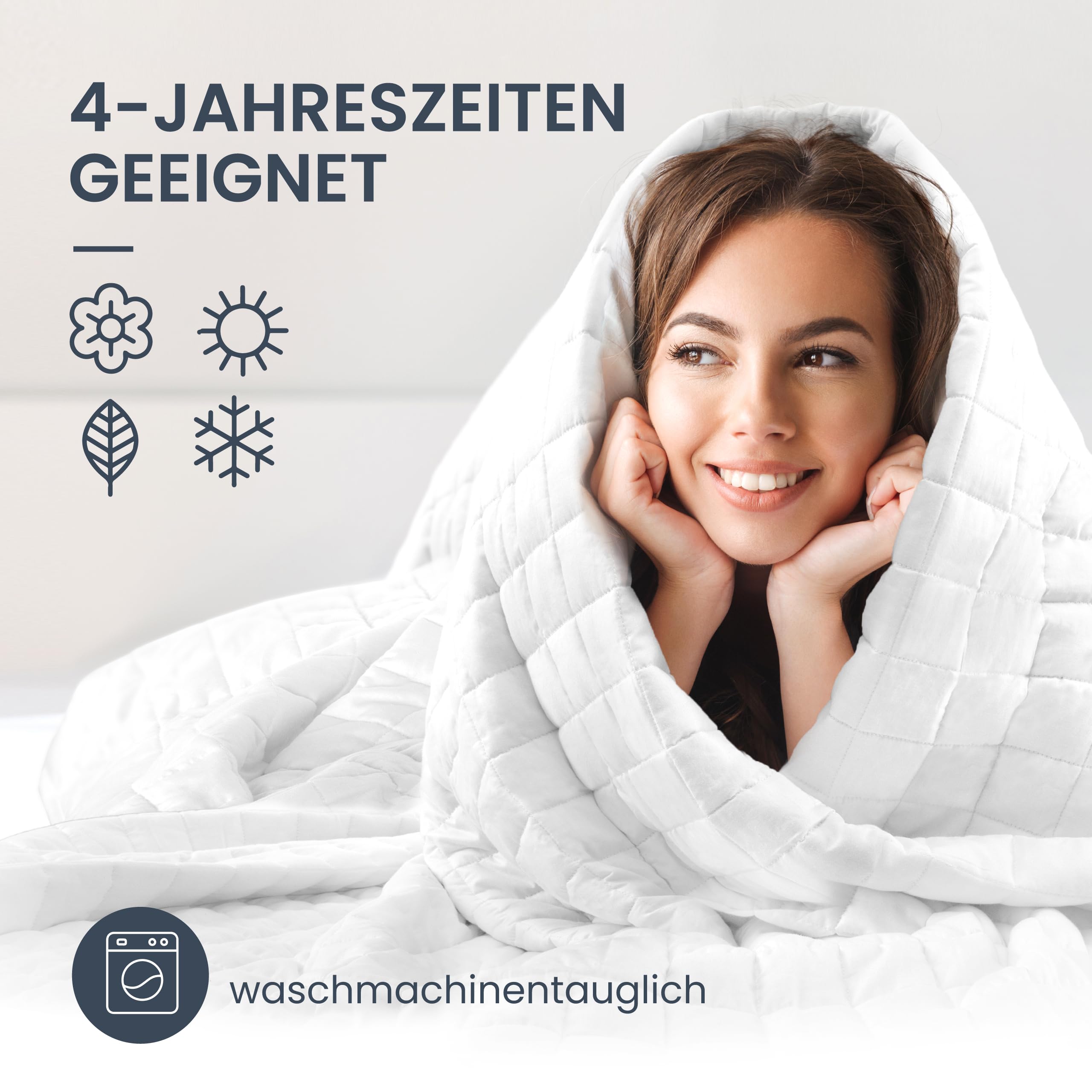 Gewichtsdecke 135x200 cm 7kg Therapiedecke 100% Baumwolle Weighted Blanket