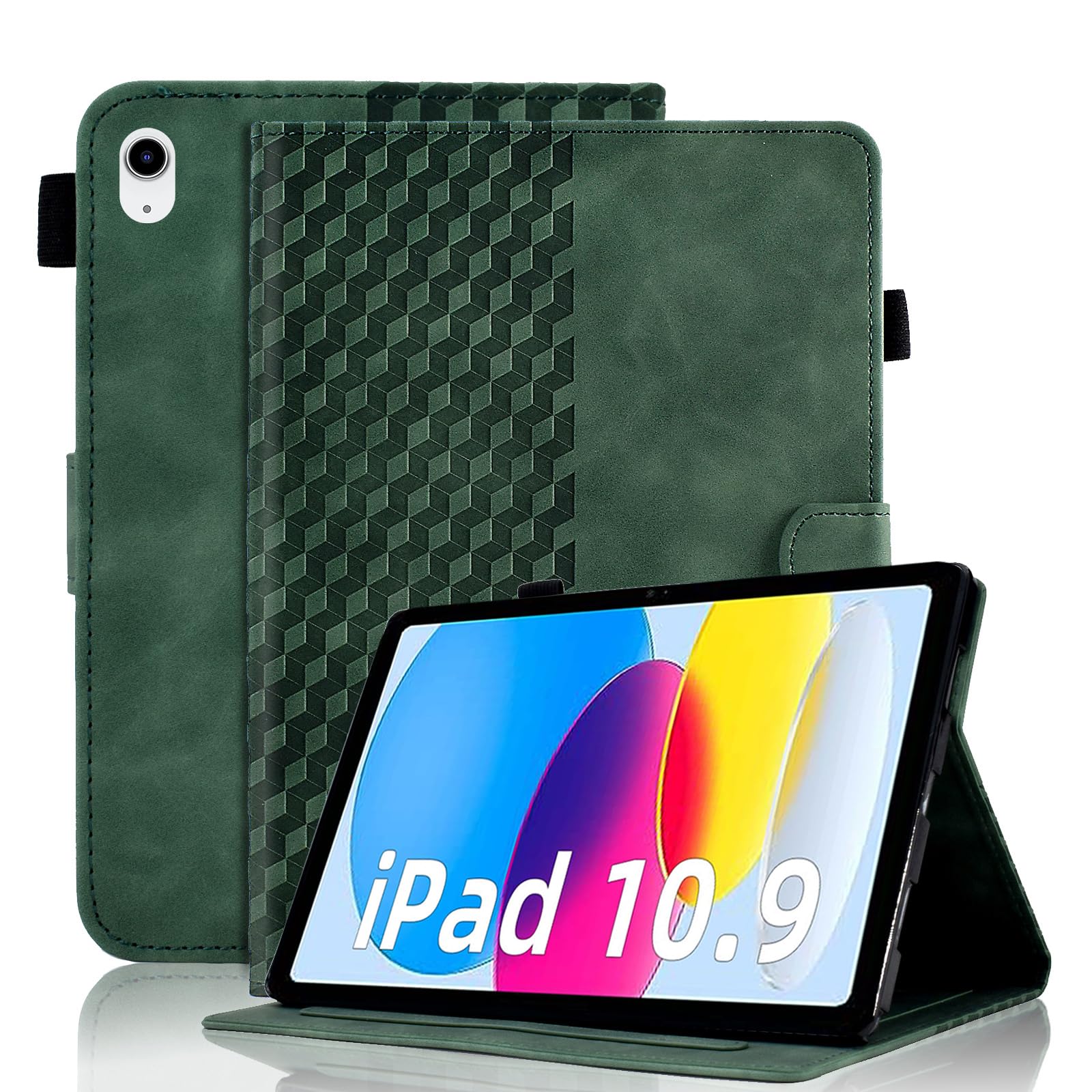 Case for Honor Pad X8a 11 Inch Tablet 2024 Protective Case Premium Leather Folio Smart Case with Auto Sleep/Wake Pen Holder Card Slot for Honor Pad X8a- Dark Green — view 38
