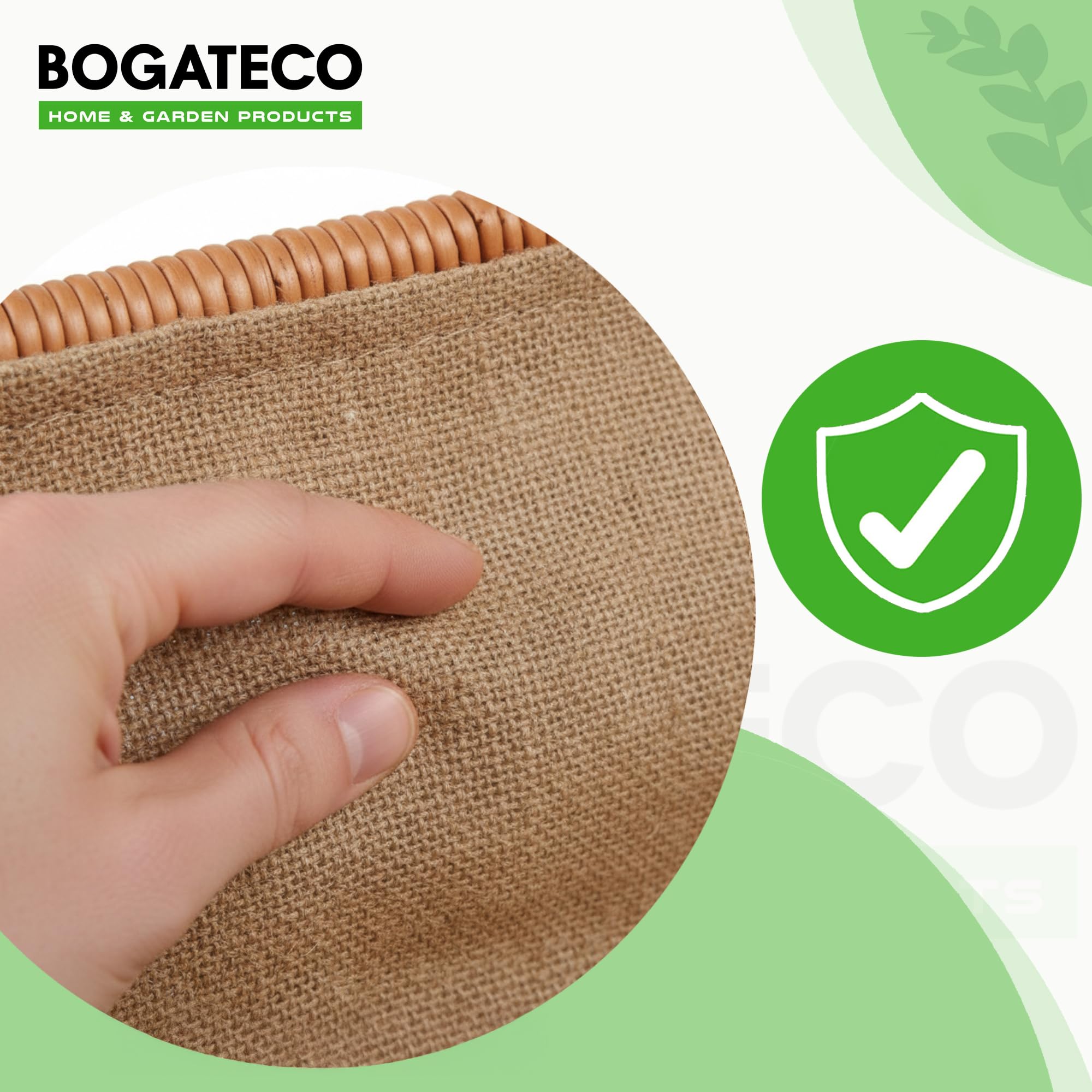 BOGATECO Cesta de mimbre con asa, cesta grande para chimenea, 60 x 45 x 30 cm, tejida a mano, cesta de madera con refuerzo