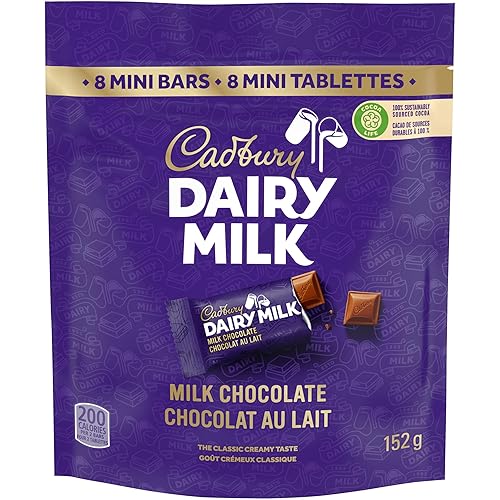 Cadbury - Leche láctea, mini chocolate con leche, bolsa de 5.4 onzas, (importado de Canadá) disponible en Yaxa Guatemala