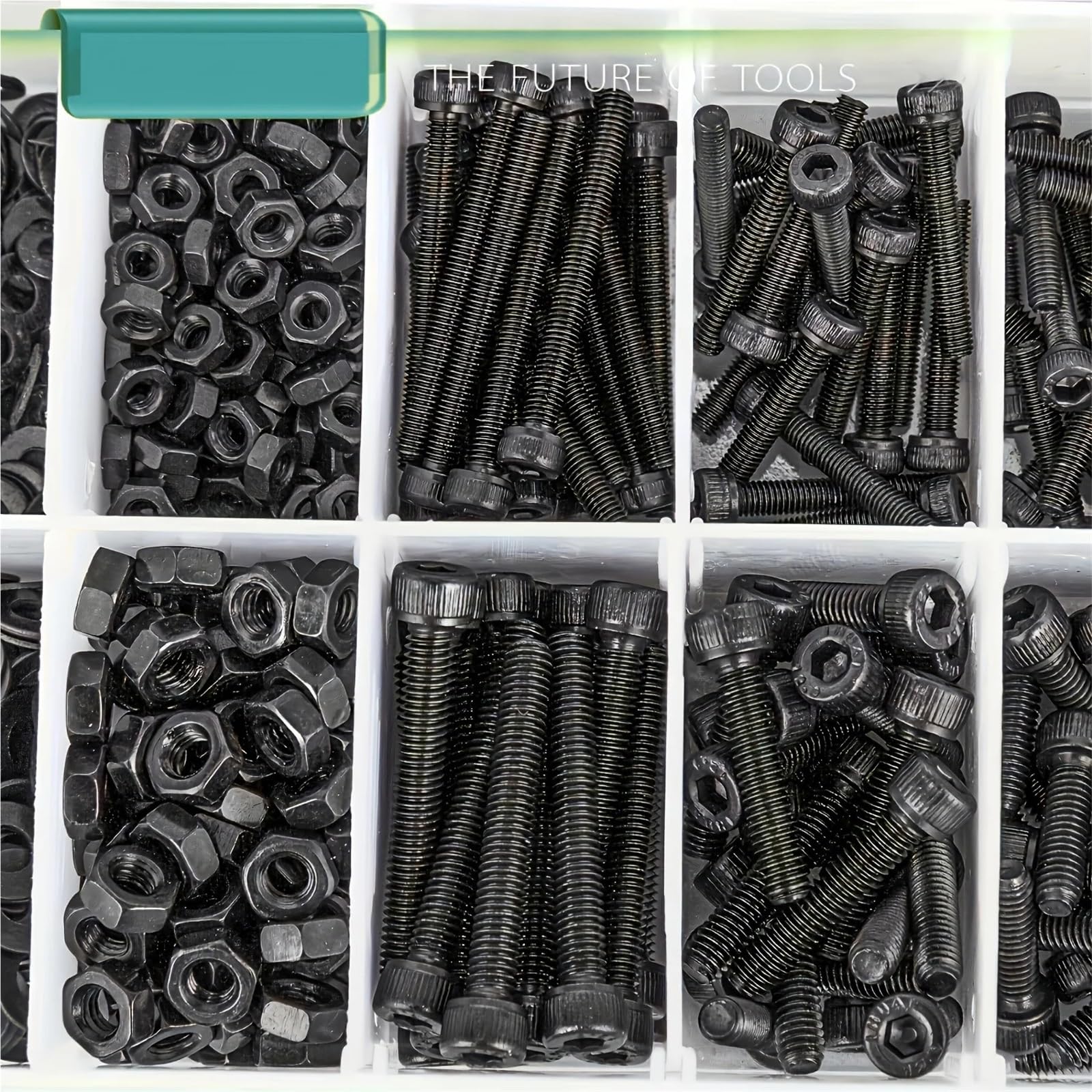Vis Boulons Et Écrous Kit Assortiment de boulons et écrous métriques M2 M3 M4, 1260 pièces, 21 tailles 4MM à 30MM, Kit en acier allié 12.9