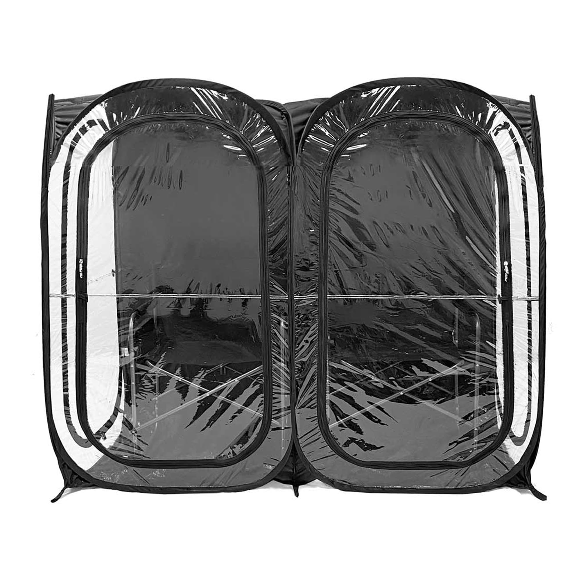 Under the Weather Pop Up Spectator Pod for Up to 2 People – Extra Large Weatherproof Pop-Up Weather Pod – Lightweight, Easy Open & Close – Protection from Cold, Wind and Rain – 70” x 35”, Black