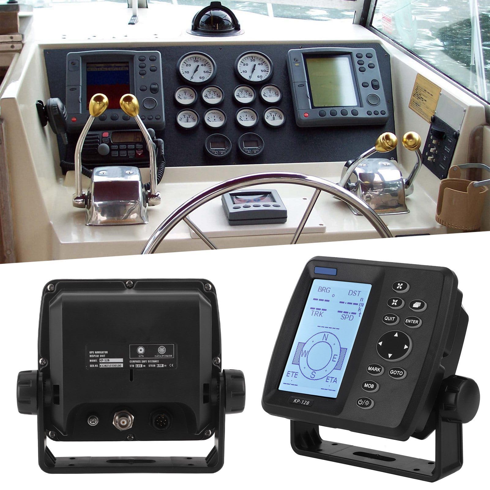 Navegador Satelital Marino GPS con de Navegación de 4,3 Pulgadas con Pantalla LCD de 4,3 Pulgadas, Navegación Clásica Retro para Navegación, Operación Simple