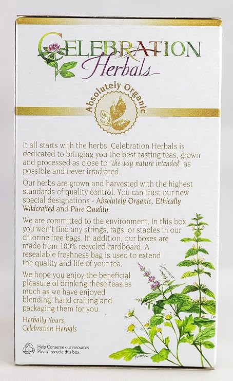 CELEBRATION HERBALS Chamomile with Lemongrass Tea Org 24 Bag