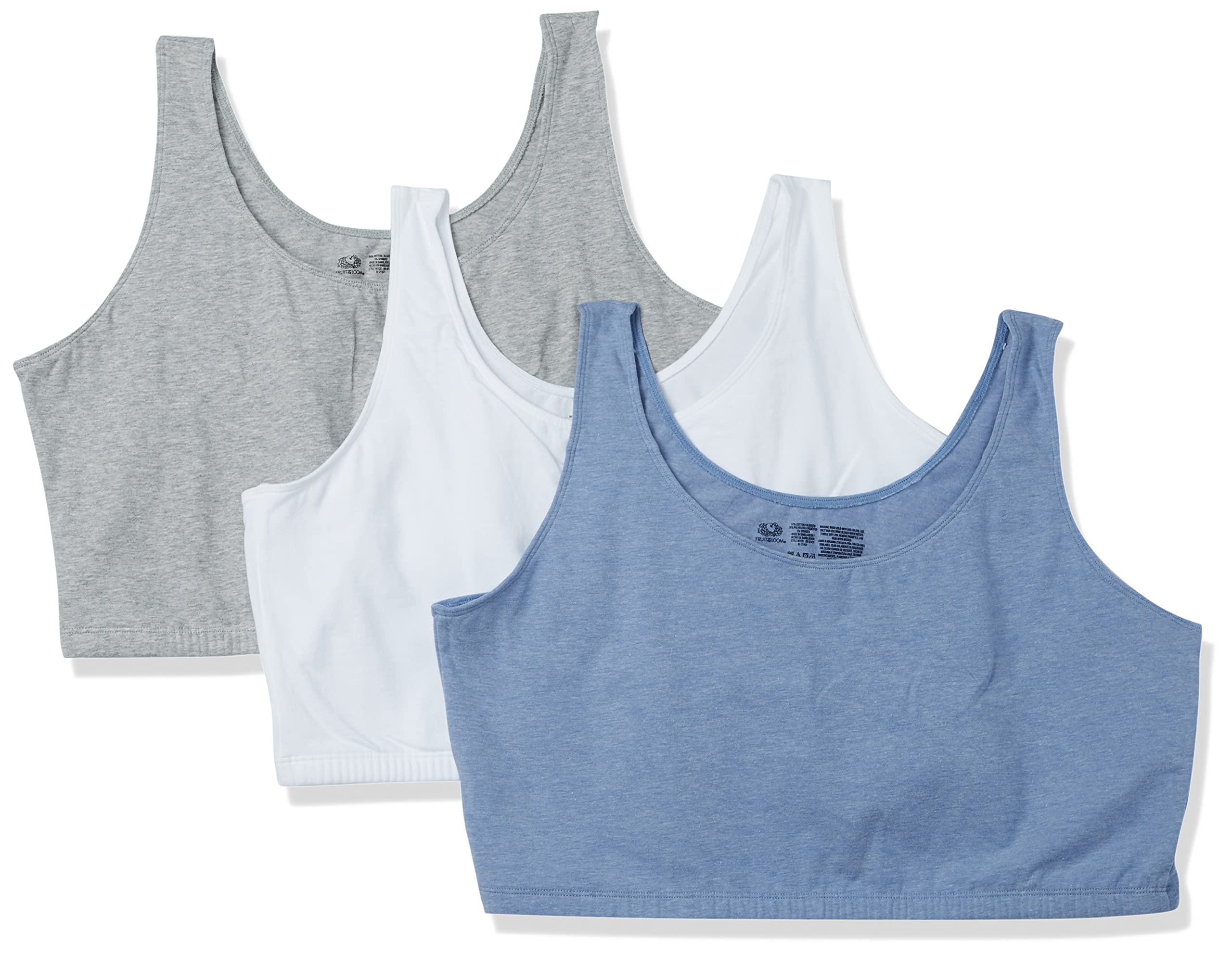 Fruit of the LoomWomen's Built-Up Sports Bra, (Pack of 3)