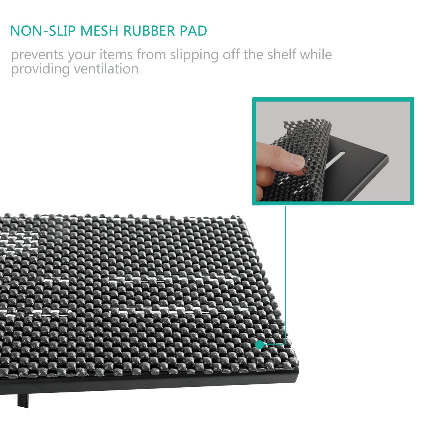 WALI TV Top Shelf, Metal Monitor Shelf Mount 12 X 5 Inch