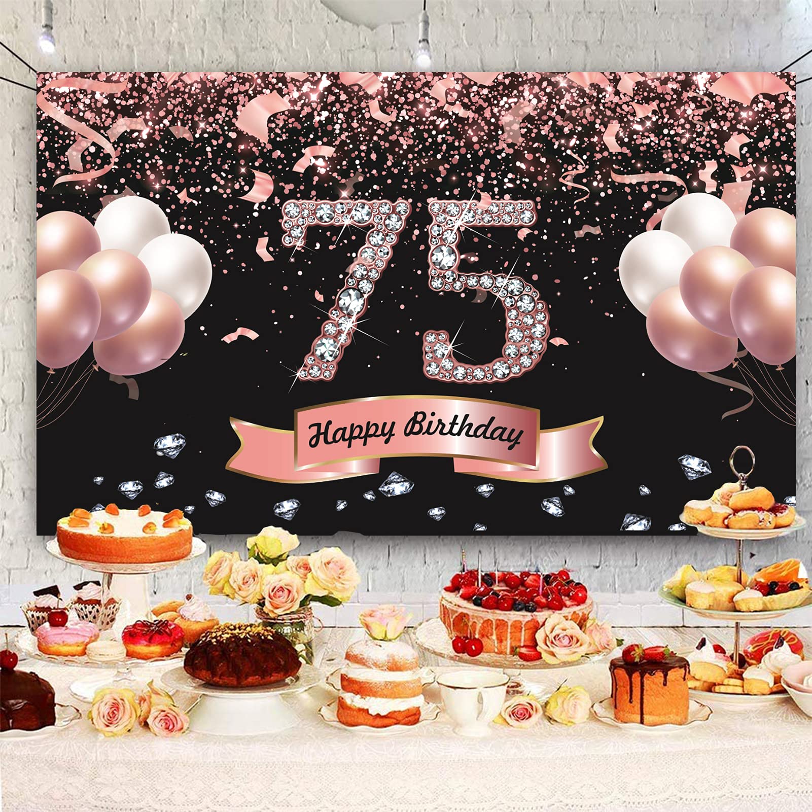 75th Birthday Party Decoration Ideas 75th Birthday Balloons 18 Pcs