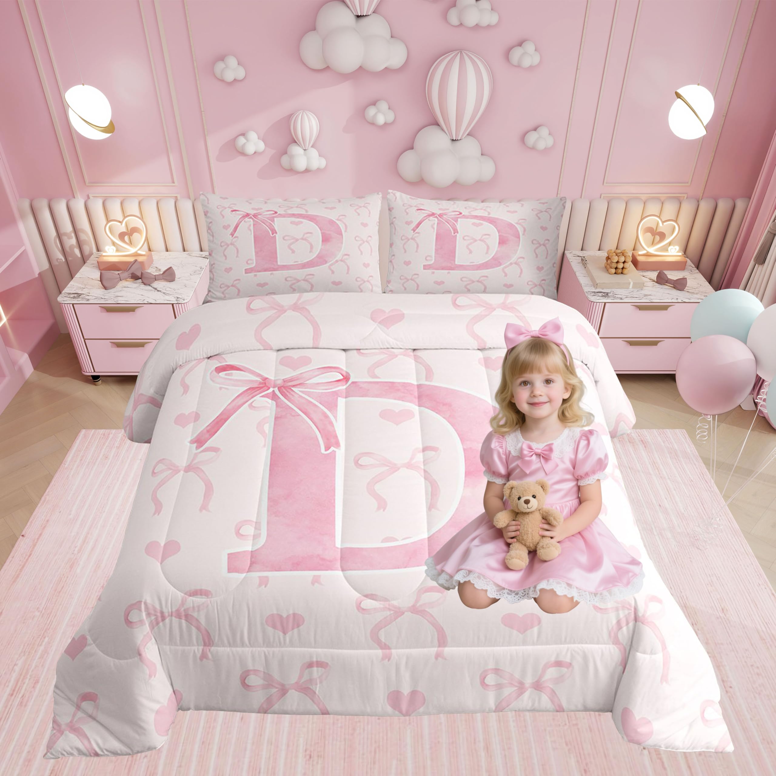 Personalized Initial Comforter Set - Twin Size -13