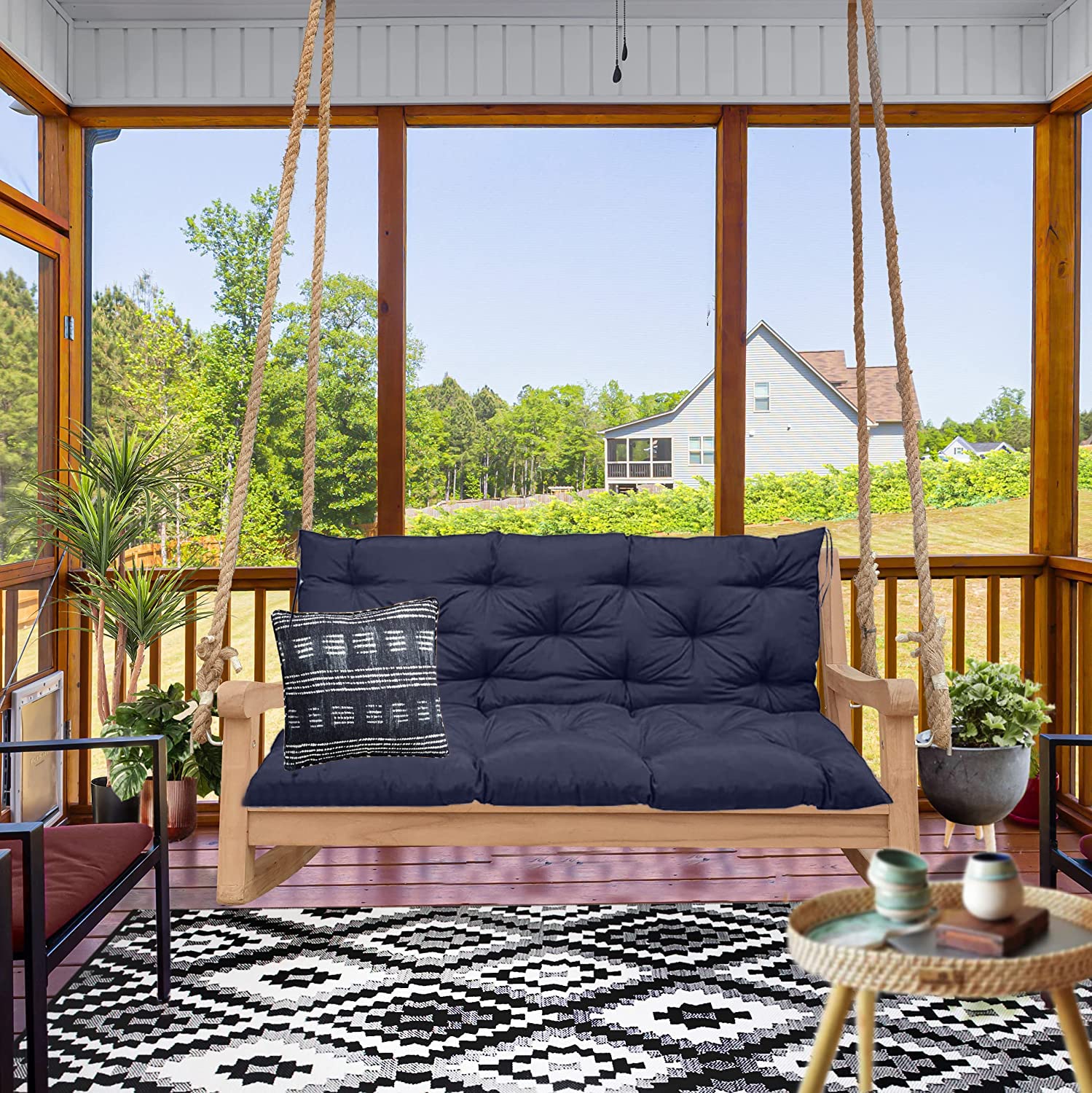 Seater Porch Swing Cushion Thicken 4