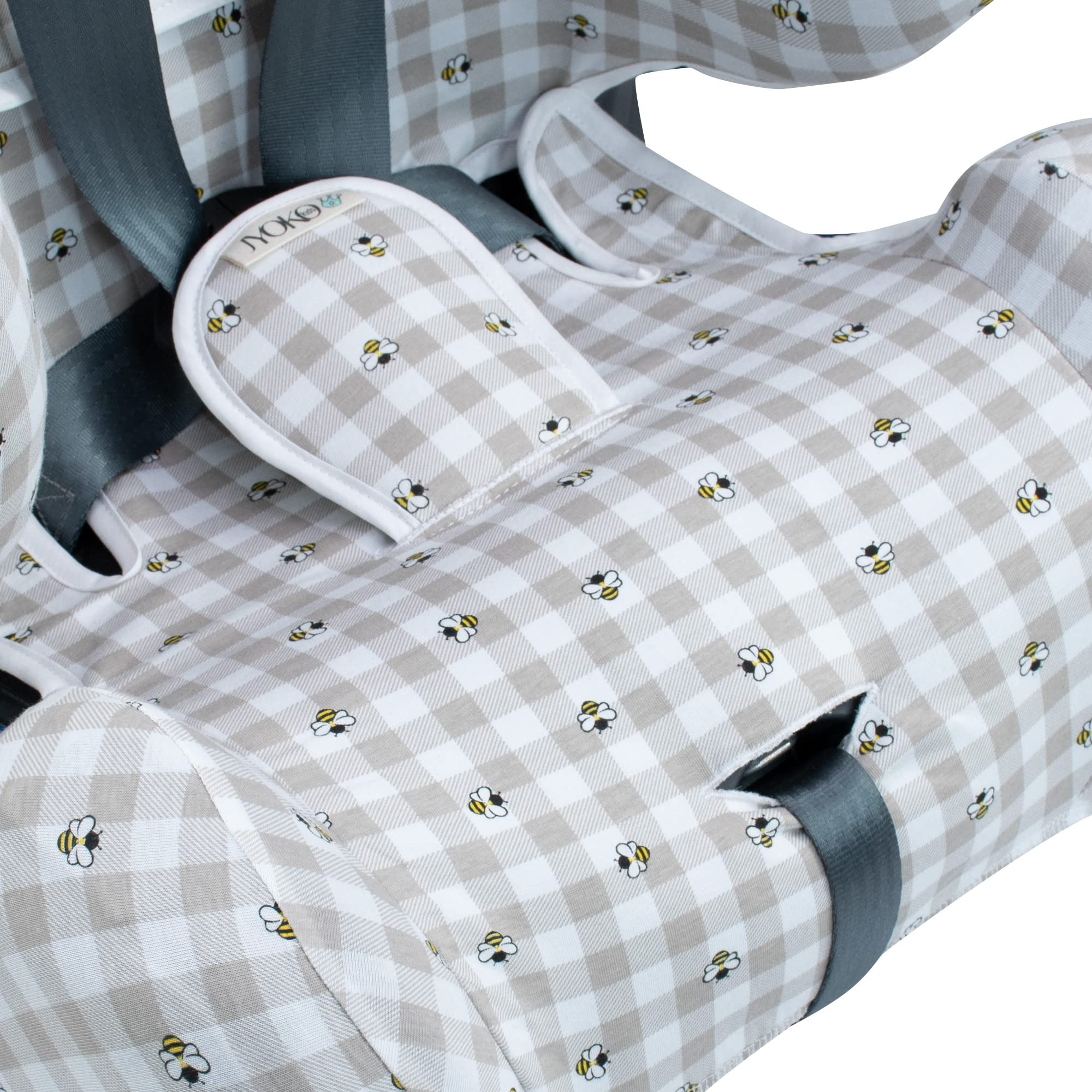 JYOKO Kids Autositzbezug aus Baumwolle kompatibel mit Klippan Century und Opti 129, Kindersitzbezug für Baby Autositz, Picnic Vichy