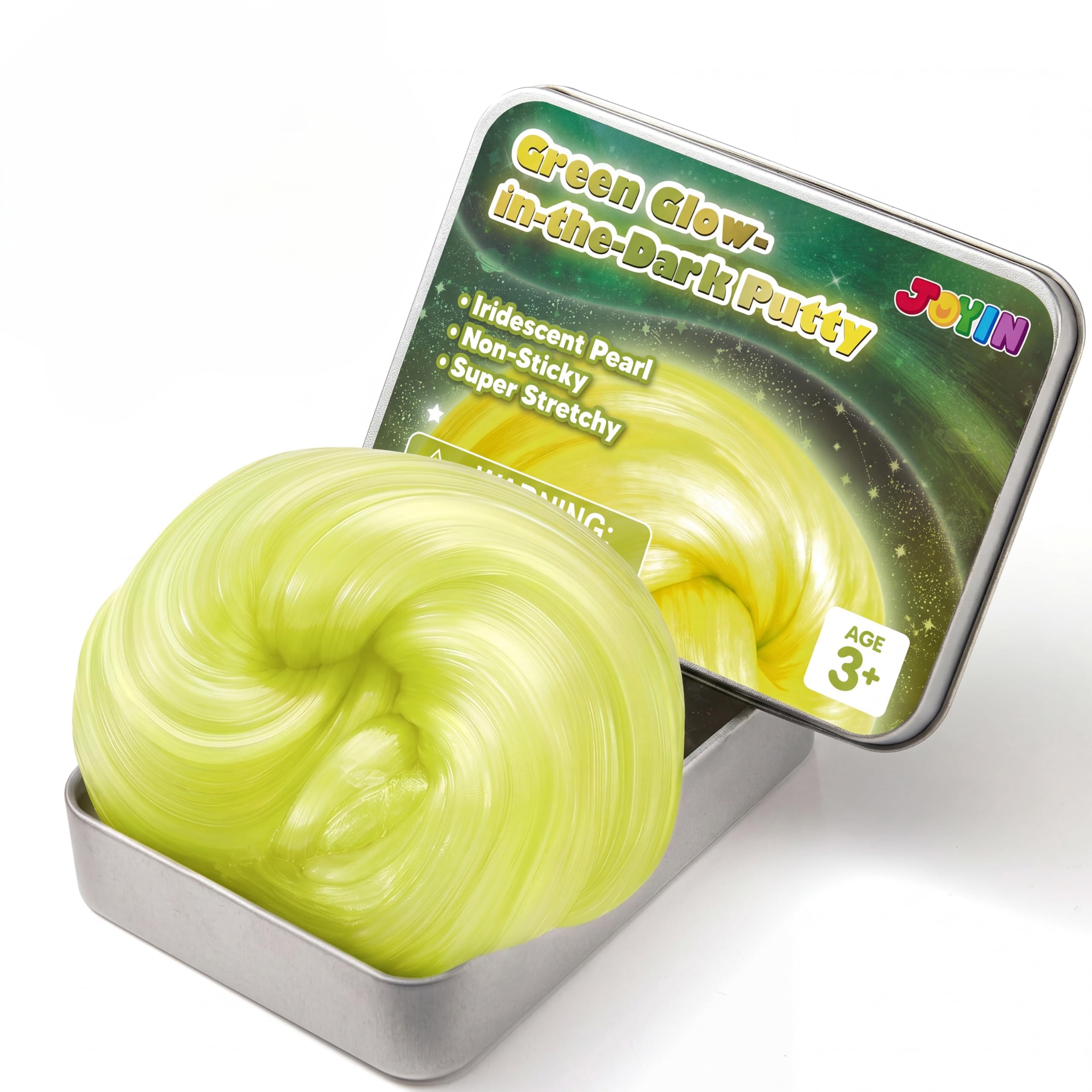 JOYIN Green Glow in-the-Dark Putty 4.23oz (120g), Therapy Putty, Slime for Kids, Anxiety & Stress Relief Toys for Kids, Great Sensory Experience, Never Dry Out, Birthday Gifts & Party Favors