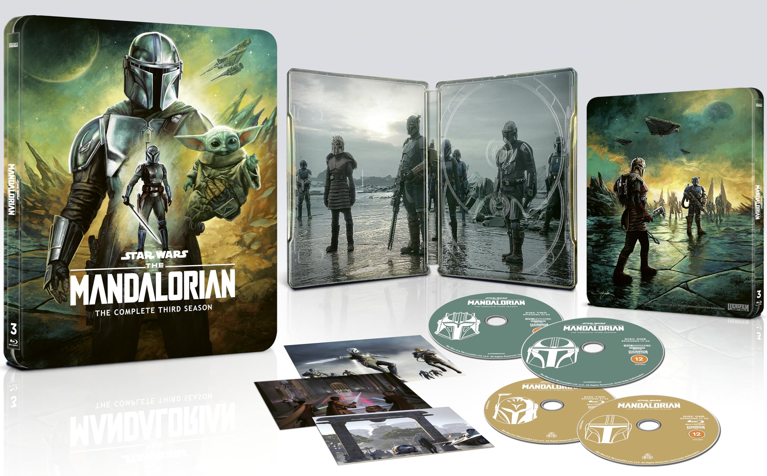 Star Wars Mandalorian Season 3 4K UHD Steelbook (Disney+ Original) (includes artcards) [Region Free]