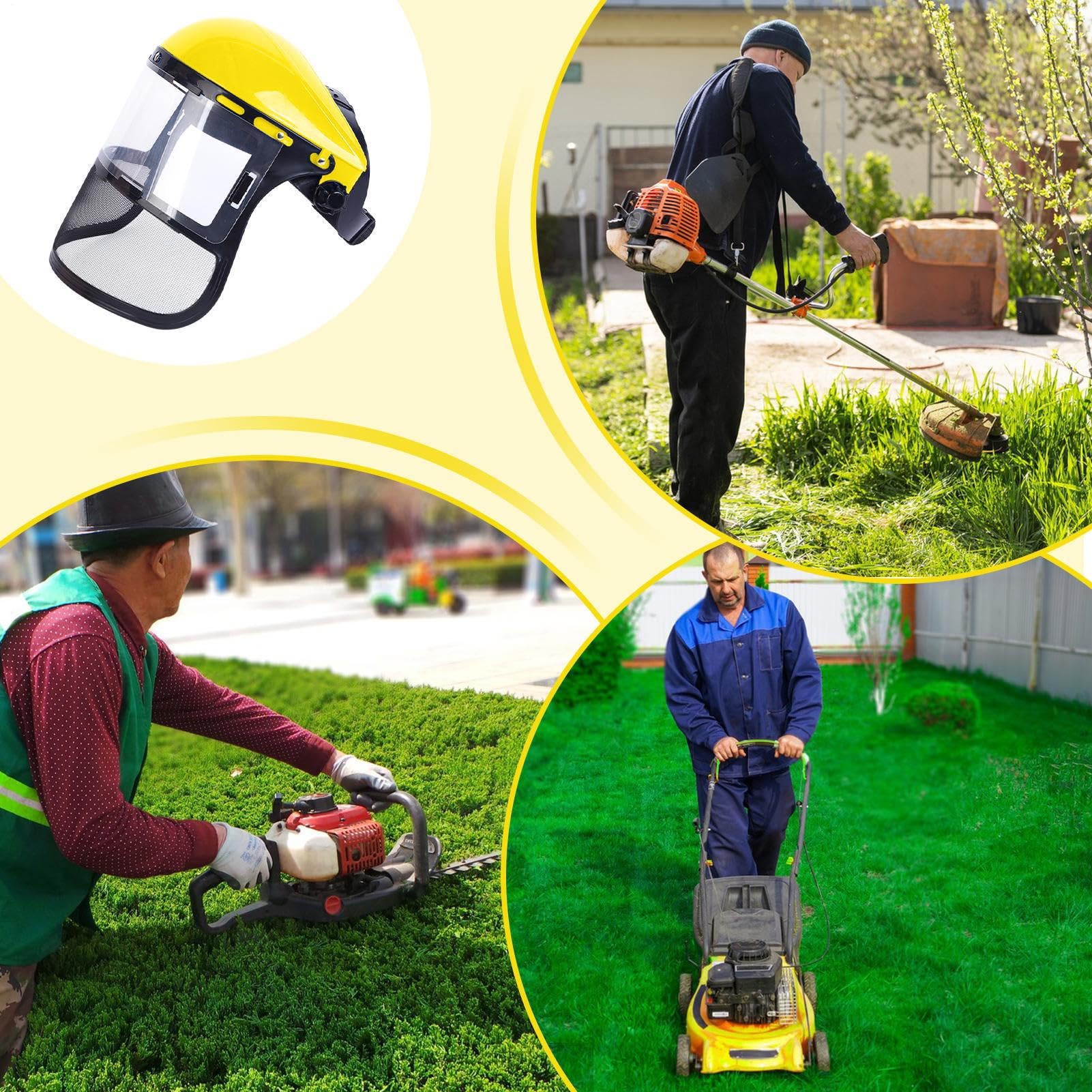 Visiera Di Sicurezza - Protezione Per La Prevenzione Degli Infortuni, Protezione Per Le Orecchie E Visiera In Rete D'acciaio DPI Combinati | Cappello DiProtezione Leggero Trasparente Resistente Alla