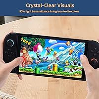 Vista 4 de Paquete de 2 protectores de pantalla antirreflectantes para Nintendo Switch 2 [7.9 pulgadas], ultra transparente, bloqueo de luz azul, resistente a