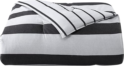 Miniatura 14 de Nautica - Juego de edredón tamaño Queen, juego de ropa de cama reversible de algodón, decoración del hogar de diseño para todas las estaciones (gris