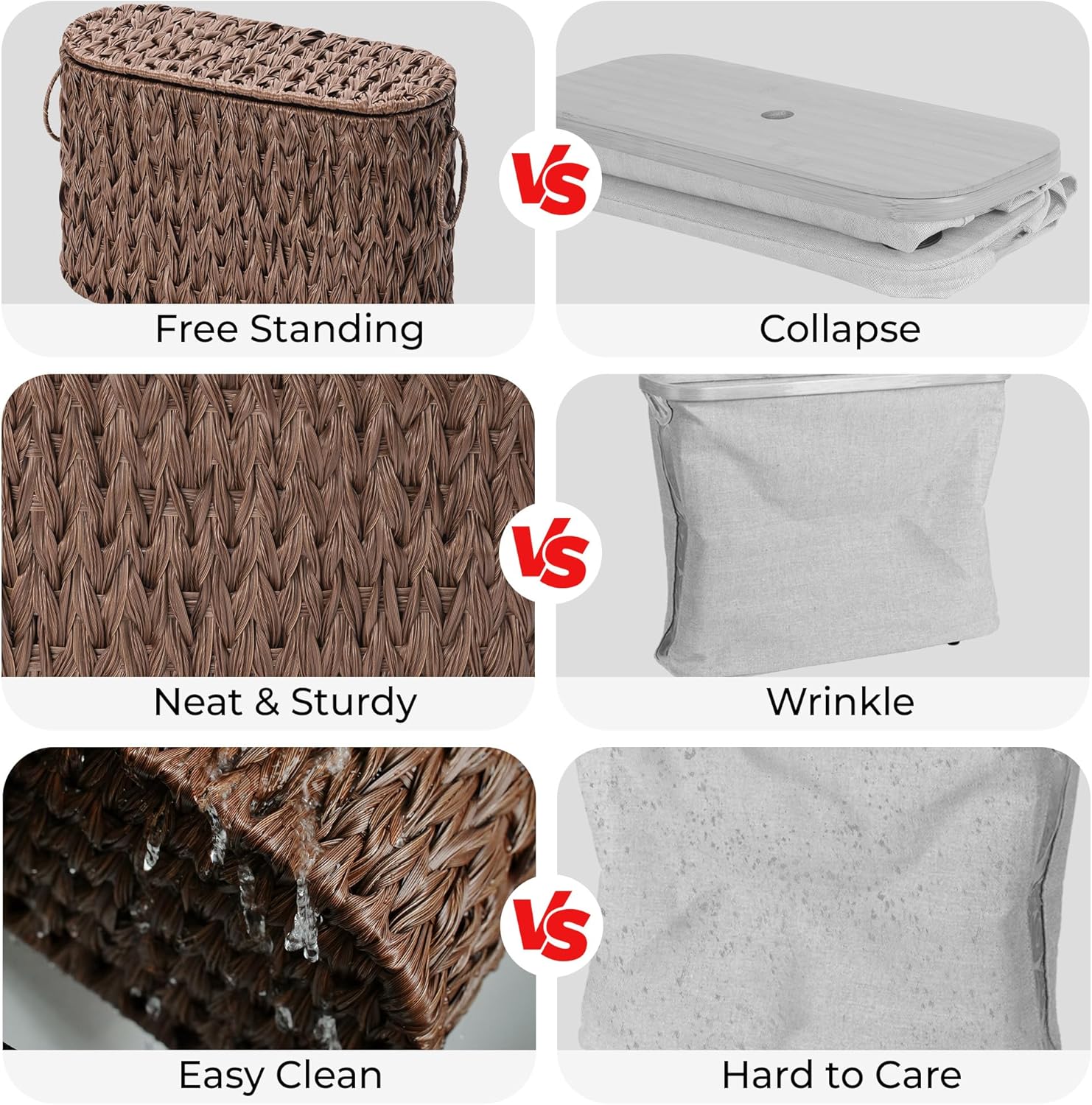 GRANNY SAYS Toilet Paper Storage Basket with Lid, Woven Toilet Paper Holder, Waterproof Bathroom Organizers and Storage, Wicker Basket for Bathroom Storage, Brown - Image 5