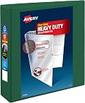 Avery Heavy-Duty View Binder, 2" One Touch Rings, 540-Sheet Capacity, Green (79683)