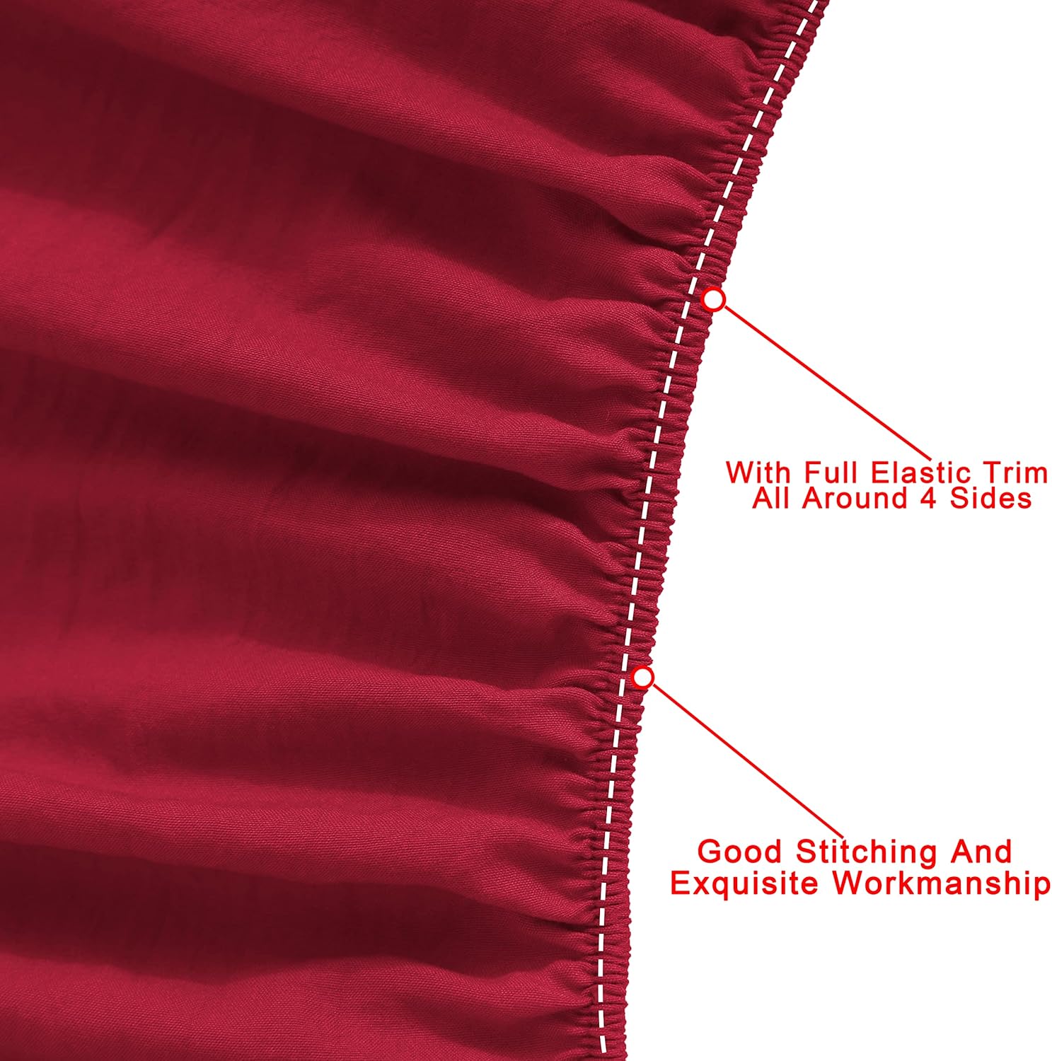 FLXXIE Toddler Bedding Set - 4 Piece Microfiber Crib Sheet Set, Crib Bedding Set Includes Quilted Comforter, Flat Top Sheet, Fitted Sheet, Envelope Pillow Case for Boys and Girls, Burgundy