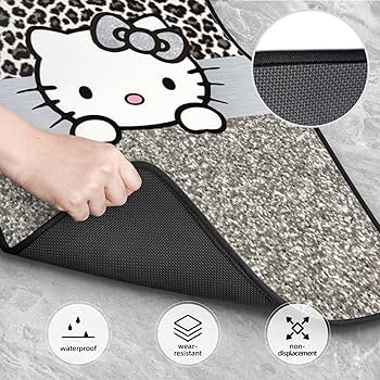 【未使用★2009年製】サンリオ　ハローキティ　マット　フロントマット　ヒョウ① 未使用☆2009年製】サンリオ ハローキティ マット フロント