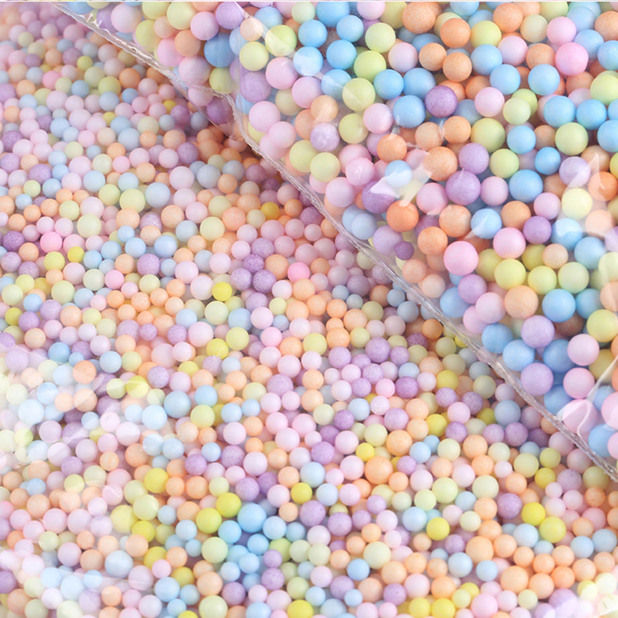 MINGZE 50G White Styrofoam Foam Balls for DIY and Slime Supplies Craft Foam Balls 2.5-3.5mm for Kids DIY Arts Crafts Decorations Home Decorative - Image 2