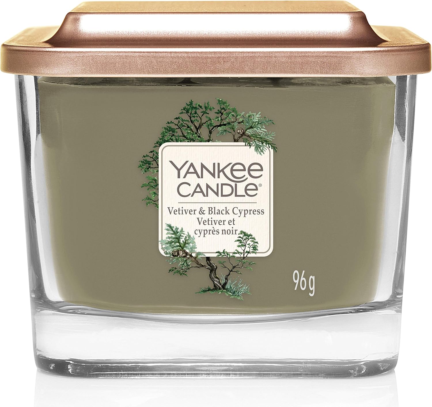 Yankee Candle candela profumata quadrata piccola a 1 stoppino Vetiver