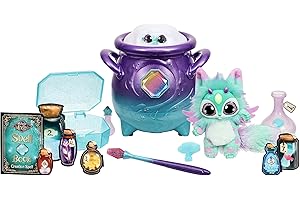 Magical Real Misting Blue Cauldron with Interactive 8" Plush Toy