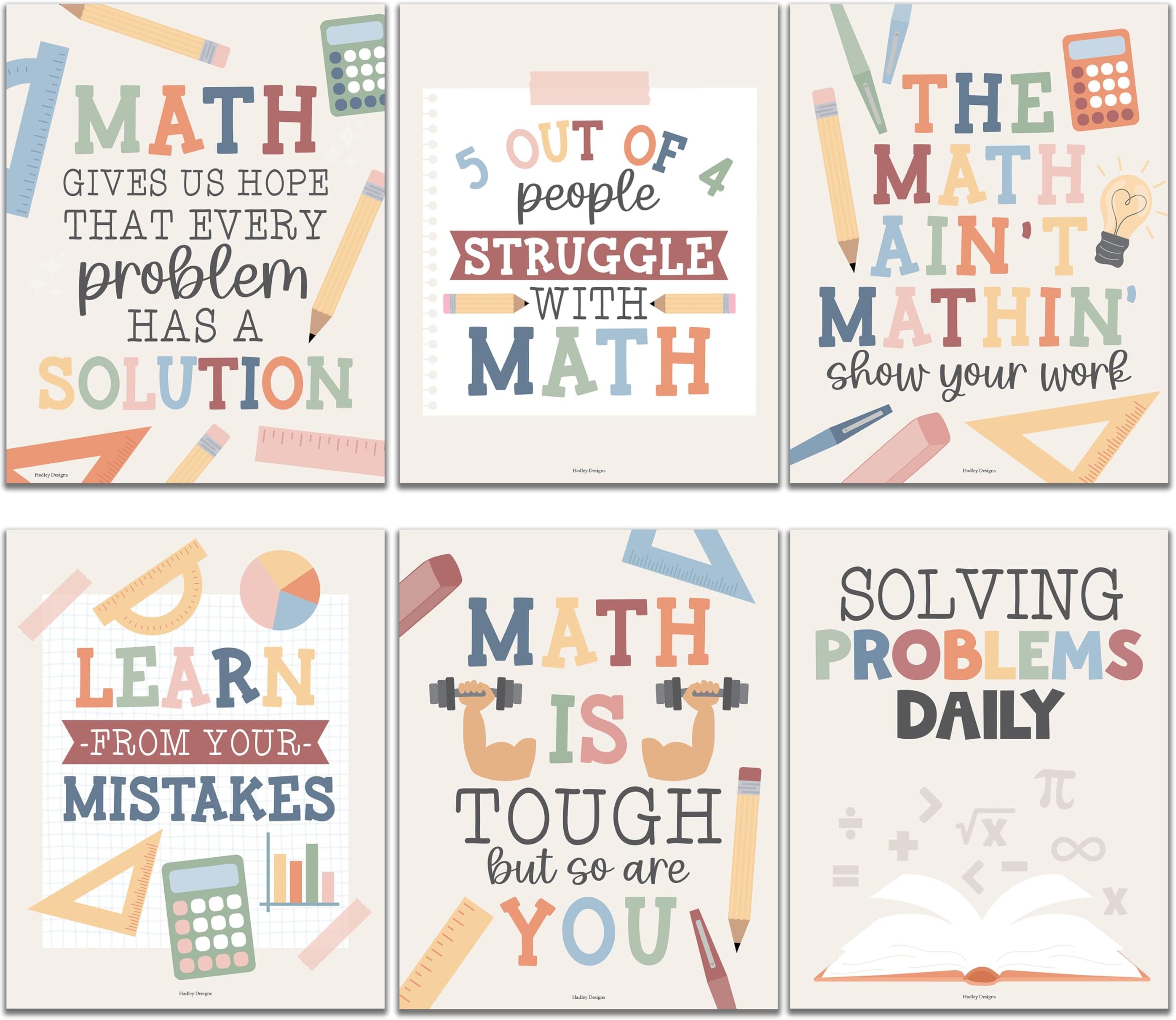 Amazon.com: Fun Math Calculus Wall Art Poster Fun Classroom Decor for ...