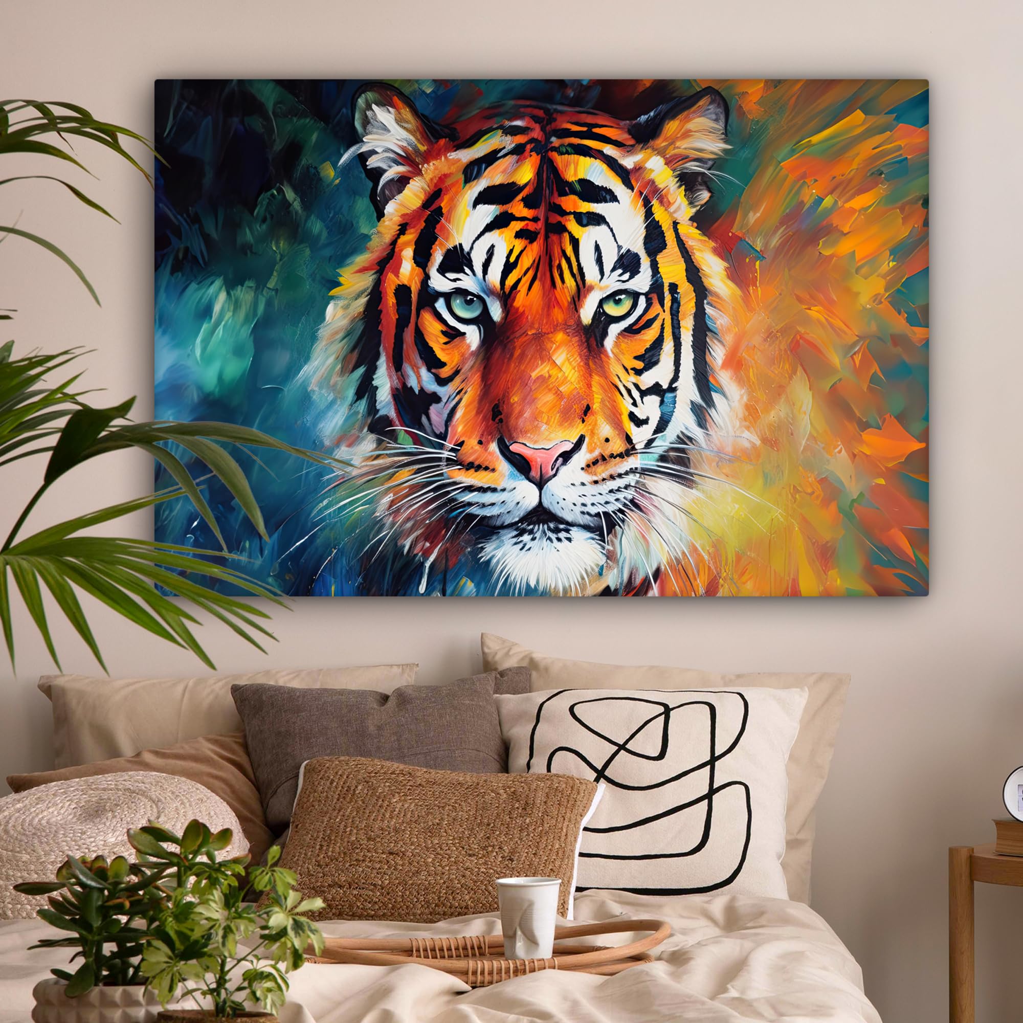 MuchoWow Canvas Schilderij 120x80cm Boom Bloemen Wit Natuur | Leen Bakker