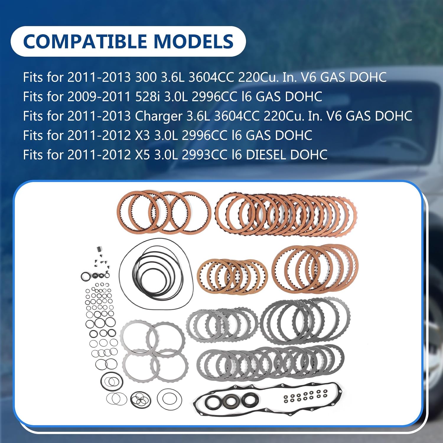8HP45 B218820A Auto Transmission Master Overhaul Rebuild Kit Fits for 2009-2011 528i 3.0L, Fits for 2011-2012 X3 3.0L, Replace OE 8HP45 B218820A