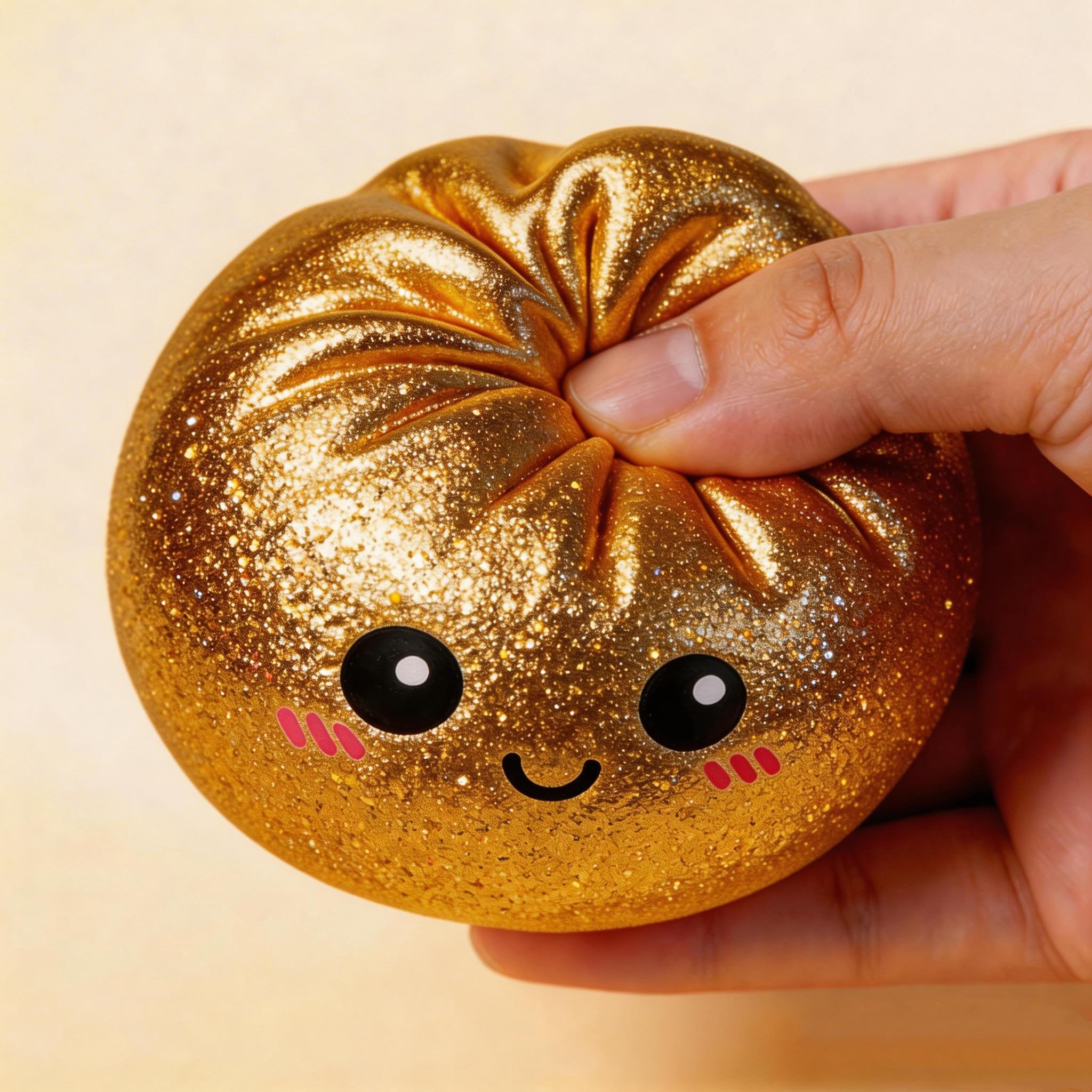 Dumpling Squishy Mystery Box – Viral Glitter Squishy Dumpling Toy, Surprise Mini & Giant Slow Rising Stress Relief Gift (Transparent Yellow) — view 2