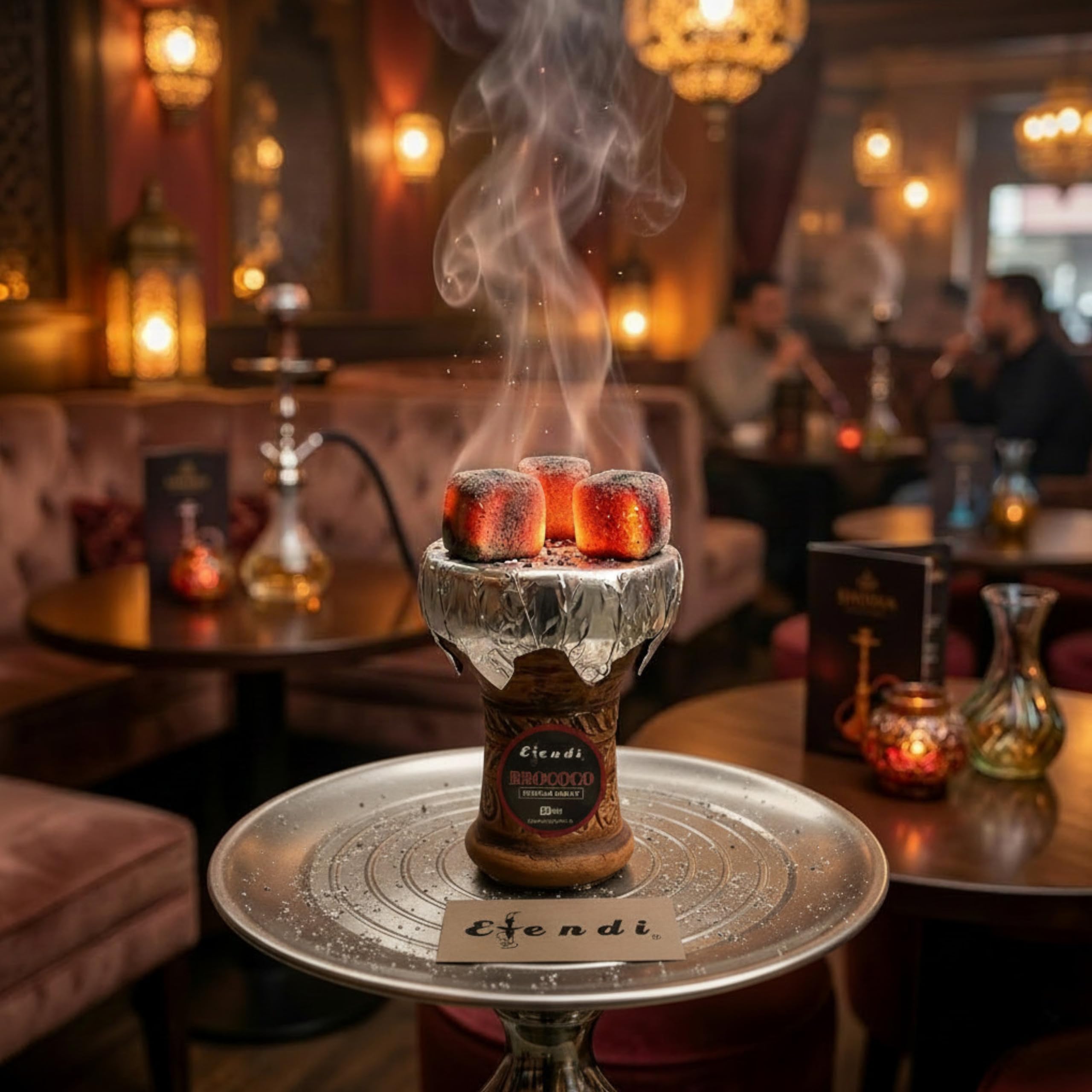 Premium Shisha Kohle 27mm – 100% Natur Kokosnusskohle – 54 Cubes – 20 kg Box – extra Lange Brenndauer, geringe Asche, geruchsneutral – Naturkohle für Shisha & Hookah