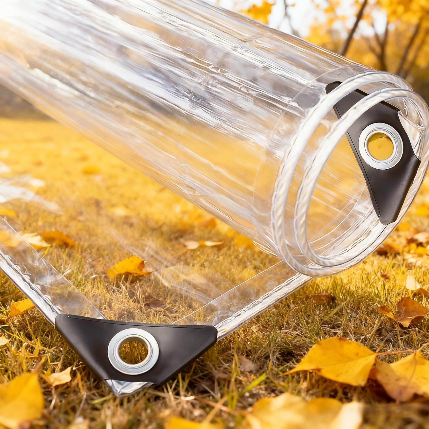 Lona transparente con ojales 140x150 lona para balcón impermeable resistente al desgarro A