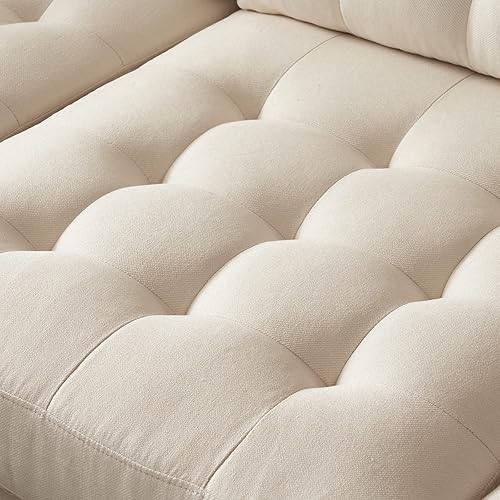 Miniatura 6 de Imseigo Sofá modular modular grande reversible de 110 pulgadas, sofá modular de 4 plazas en forma de U con tela de lino para espacios pequeños, con