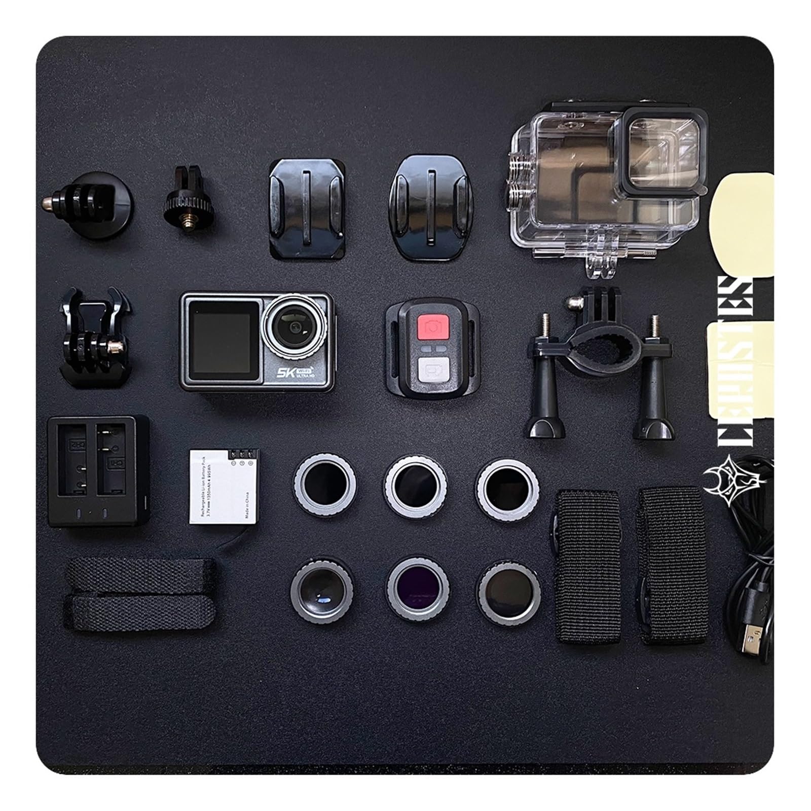 Kamera akcji 5K 4K 60FPS wymienny obiektyw 48MP Zoom elektroniczny aparat stabilizujący WiFi kamera do vloga Z łatwością Uchwyć Wspaniałe Chwile(32GB,Action Camera 5K F)