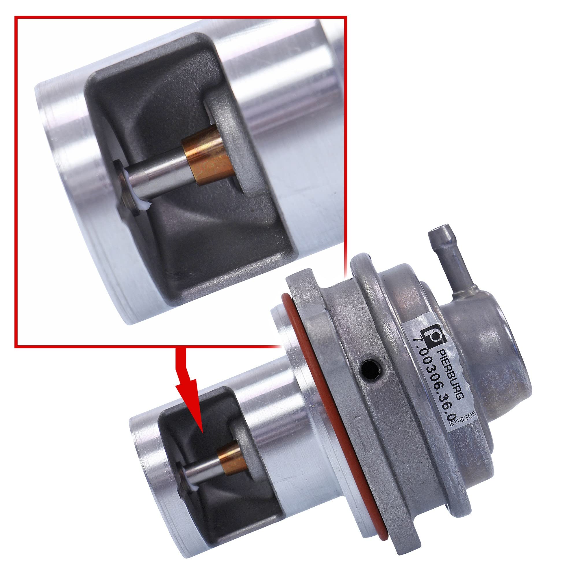 PIERBURG Valvola ricircolo gas scarico-EGR 7.00306.36.0 | Compatibile con: MITSUBISHI COLT VI, SMART FORFOUR, FORTWO Cabrio, FORTWO Coupe
