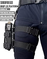 Vista 6 de Plataforma táctica Molle Drop Leg – Universalmente ajustable con panel Molle para acomodar tanto la funda de pierna caída como la correa de pierna