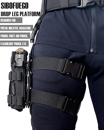 Miniatura 6 de Plataforma táctica Molle Drop Leg  Universalmente ajustable con panel Molle para acomodar tanto la funda de pierna caída como la correa de pierna de