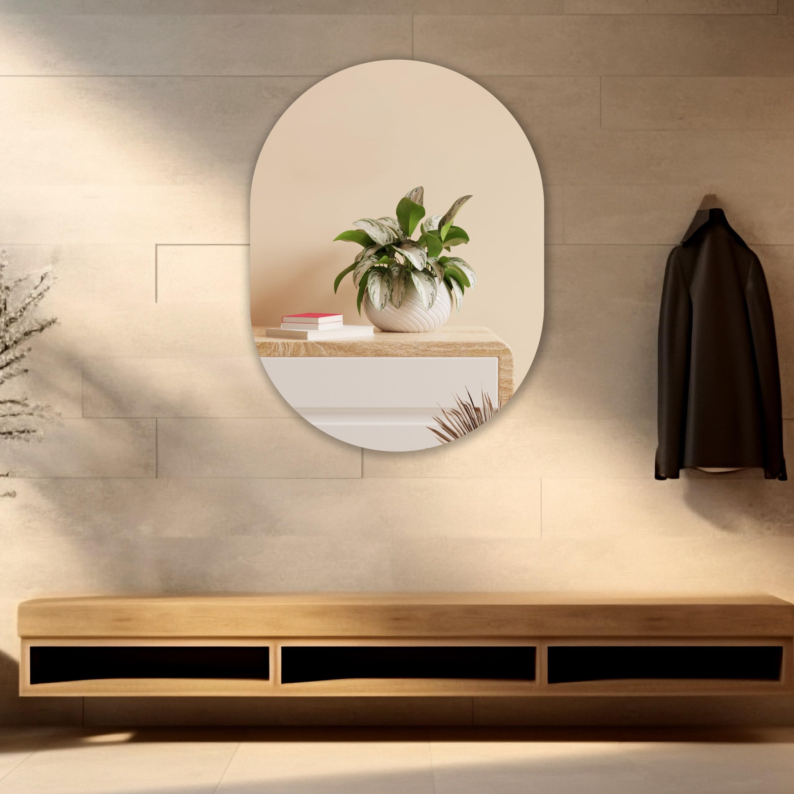 NEVEX LED Wall Mirror - Frameless Vanity Mirror with Light -18