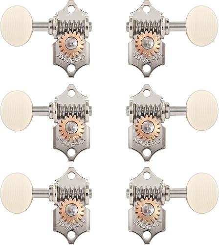 Waverly Guitarra sintonizadores con ivoroid Perillas, for Solid pegheads, níquel, 3L3R